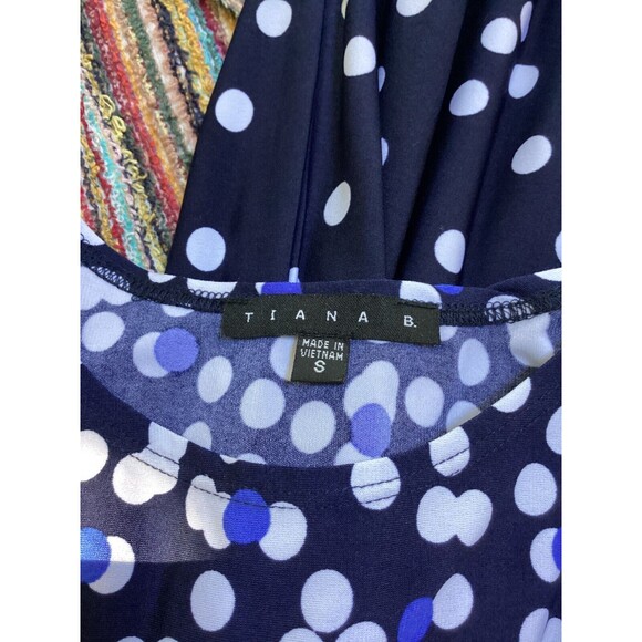 Tiana B. Women's Maxi Dress Size S Polka Dot Stretch Sleeveless Side Slit Flowy - Picture 8 of 9